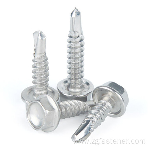 Metric Cross recessed hex head self-drilling screws